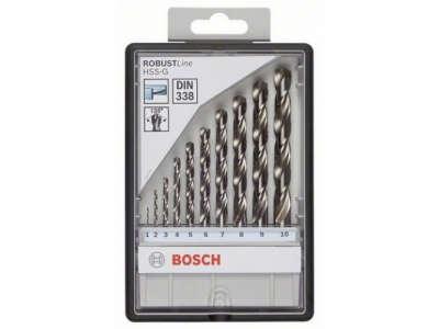 Набор сверл Bosch Robust line hss-g 10 шт. от BOSCH Набор сверл Bosch Robust line hss-g 10 шт.